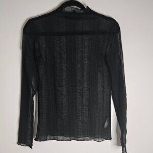 Dynamite Sheer Black Blouse Medium